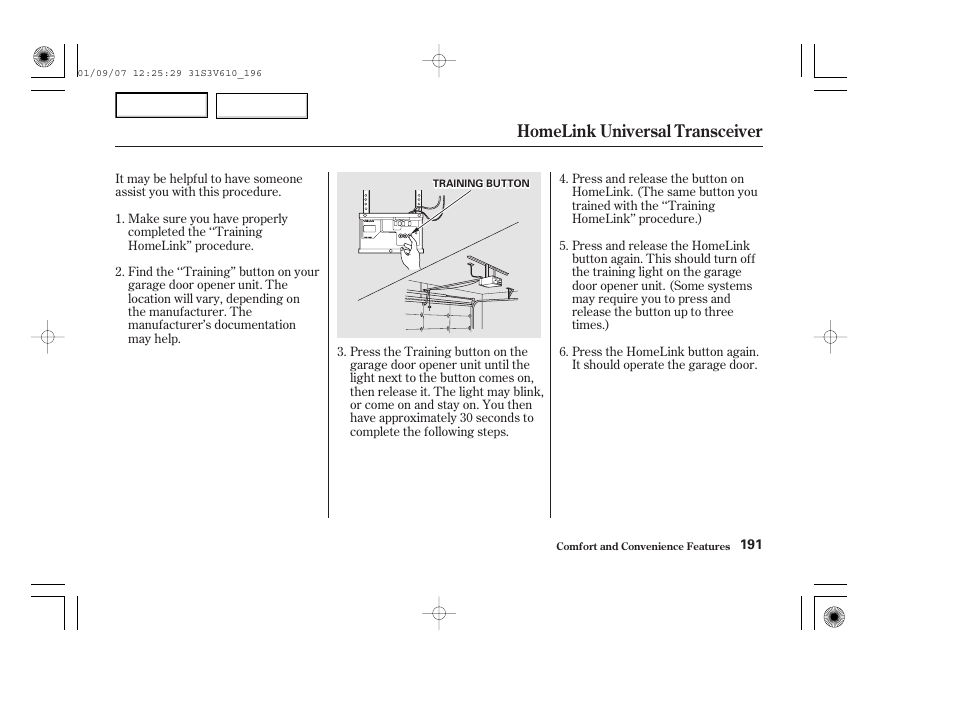 Homelink universal transceiver | Acura 2002 MDX - Owner's Manual User Manual | Page 195 / 372
