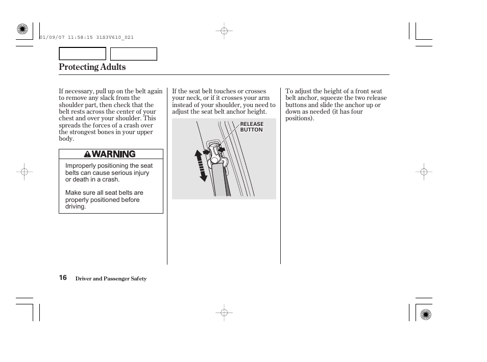 Protecting adults | Acura 2002 MDX - Owner's Manual User Manual | Page 20 / 372