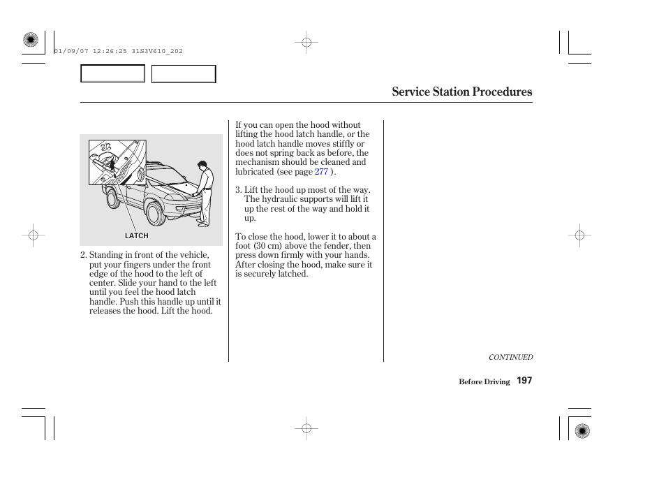 Service station procedures | Acura 2002 MDX - Owner's Manual User Manual | Page 201 / 372