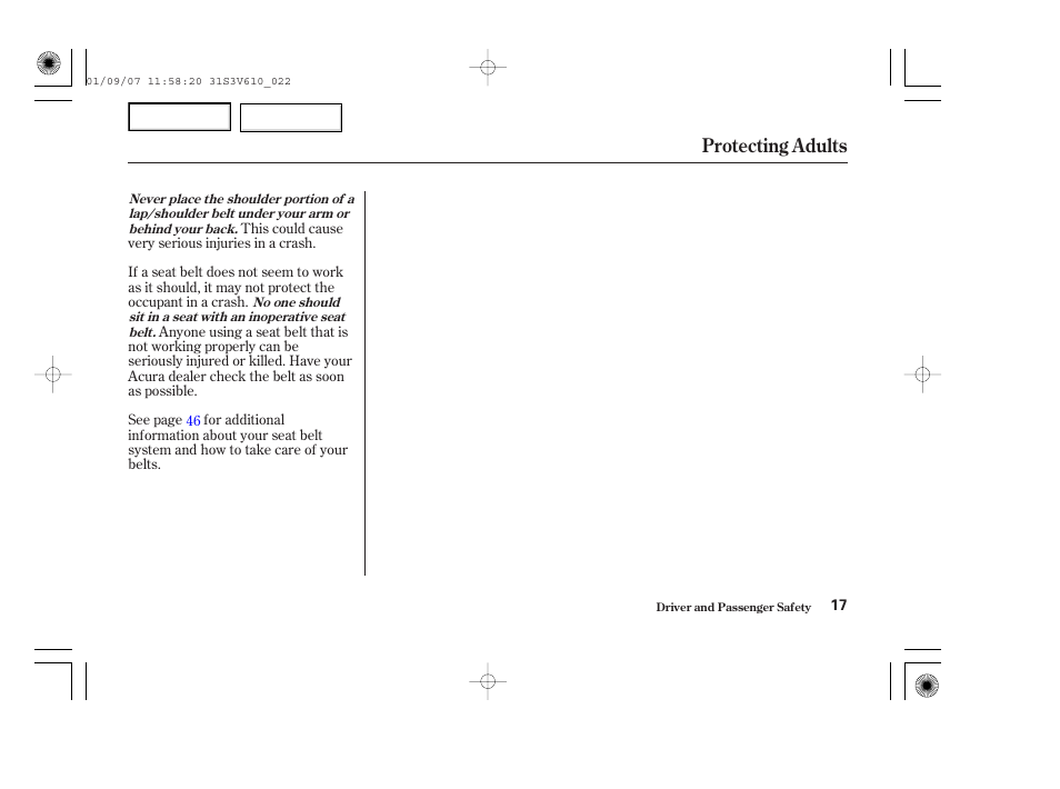Protecting adults | Acura 2002 MDX - Owner's Manual User Manual | Page 21 / 372