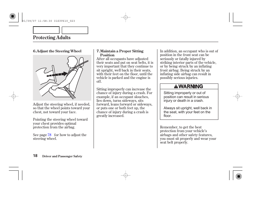 Protecting adults | Acura 2002 MDX - Owner's Manual User Manual | Page 22 / 372