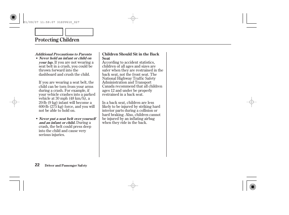 Protecting children | Acura 2002 MDX - Owner's Manual User Manual | Page 26 / 372