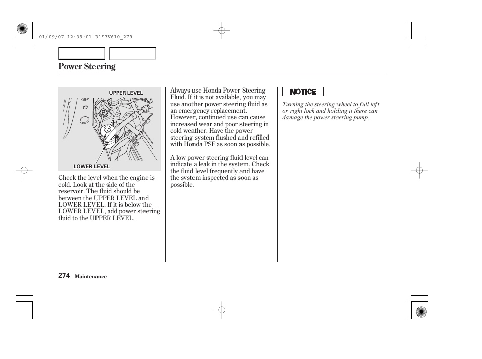 Power steering | Acura 2002 MDX - Owner's Manual User Manual | Page 278 / 372