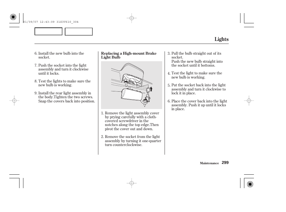 Lights | Acura 2002 MDX - Owner's Manual User Manual | Page 303 / 372