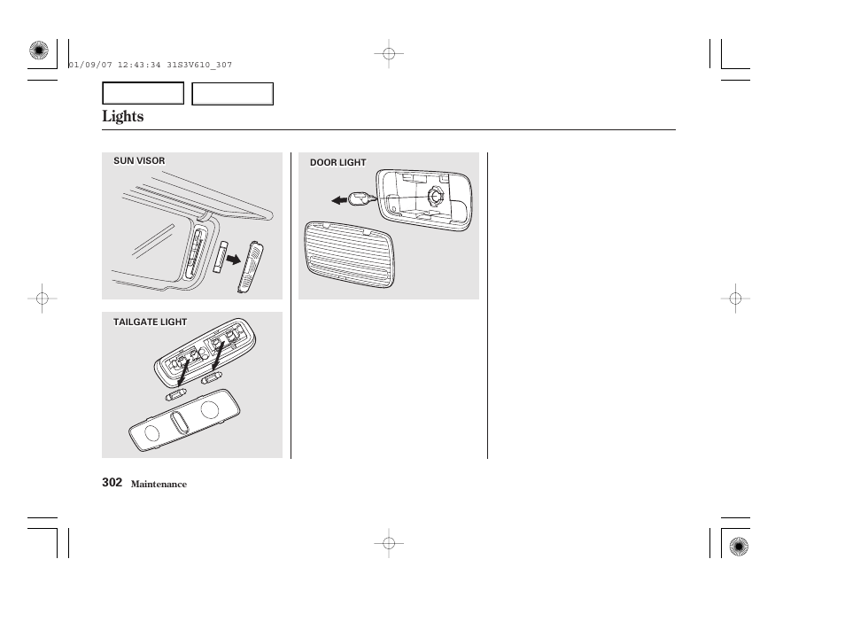 Lights | Acura 2002 MDX - Owner's Manual User Manual | Page 306 / 372
