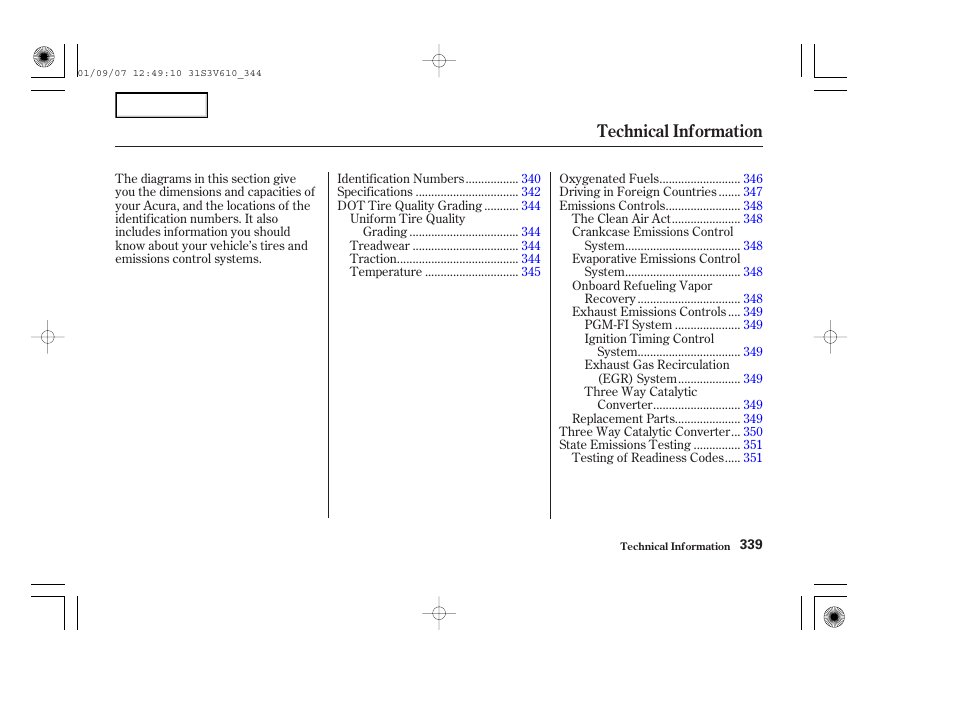 Technical information | Acura 2002 MDX - Owner's Manual User Manual | Page 343 / 372
