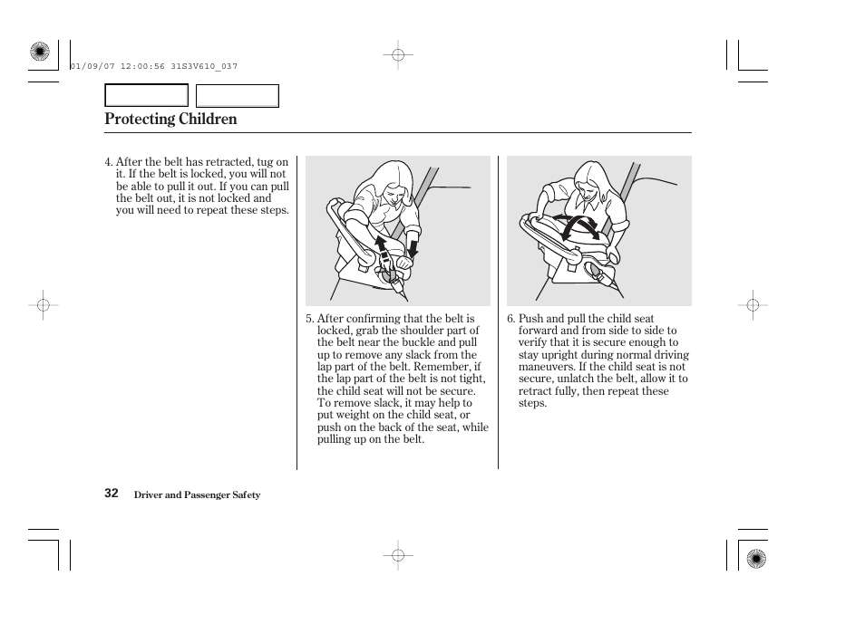 Protecting children | Acura 2002 MDX - Owner's Manual User Manual | Page 36 / 372