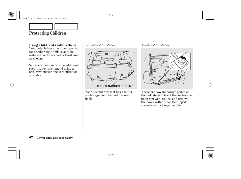 Protecting children | Acura 2002 MDX - Owner's Manual User Manual | Page 46 / 372