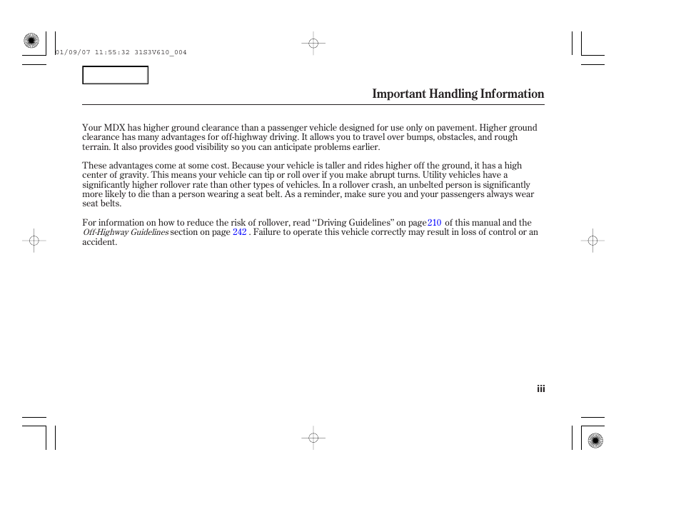 Important handling information | Acura 2002 MDX - Owner's Manual User Manual | Page 5 / 372