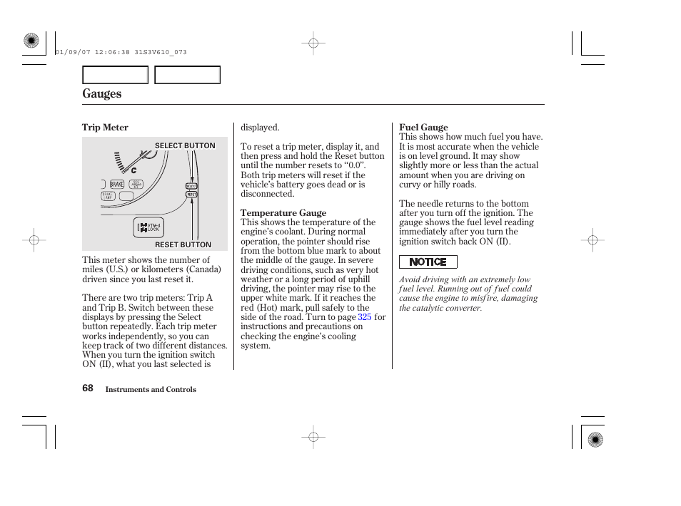 Gauges | Acura 2002 MDX - Owner's Manual User Manual | Page 72 / 372