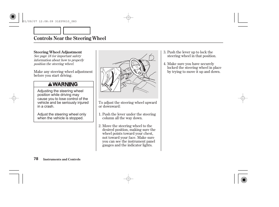 Controls near the steering wheel | Acura 2002 MDX - Owner's Manual User Manual | Page 82 / 372