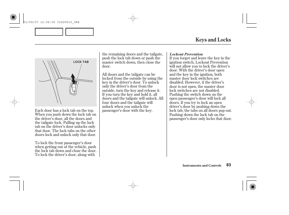 Keys and locks | Acura 2002 MDX - Owner's Manual User Manual | Page 87 / 372
