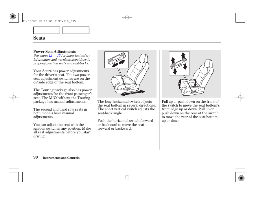 Seats | Acura 2002 MDX - Owner's Manual User Manual | Page 94 / 372