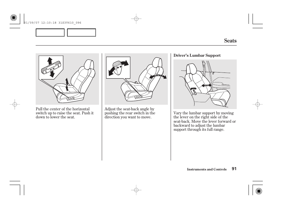 Seats | Acura 2002 MDX - Owner's Manual User Manual | Page 95 / 372