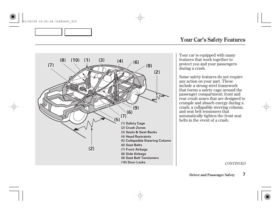 Your car’s safety features | Acura 2002 RL - Owner's Manual User Manual | Page 10 / 343