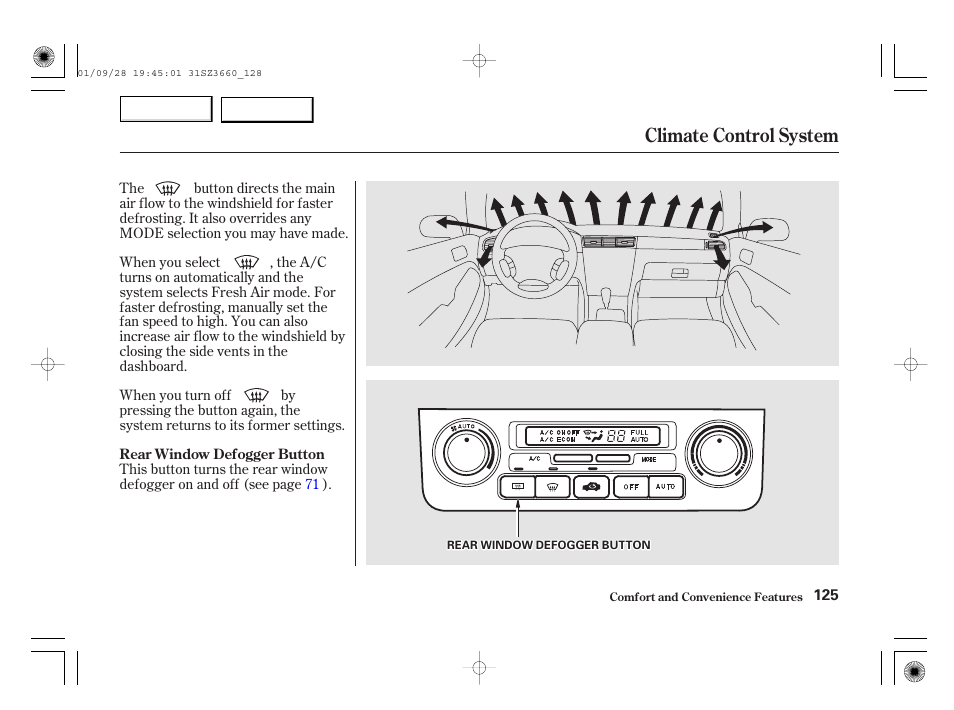 Climate control system | Acura 2002 RL - Owner's Manual User Manual | Page 128 / 343