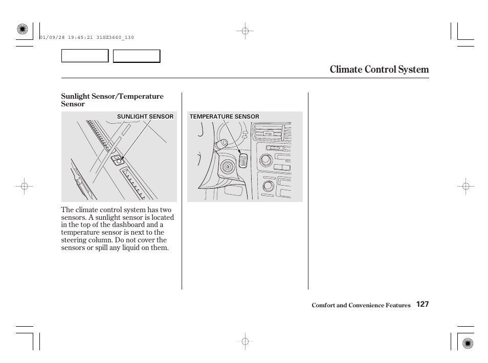 Climate control system | Acura 2002 RL - Owner's Manual User Manual | Page 130 / 343