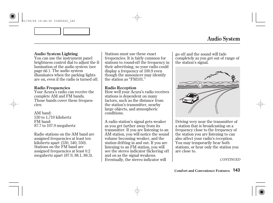 Audio system | Acura 2002 RL - Owner's Manual User Manual | Page 146 / 343