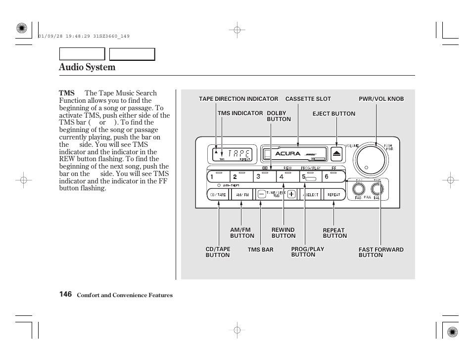 Audio system | Acura 2002 RL - Owner's Manual User Manual | Page 149 / 343