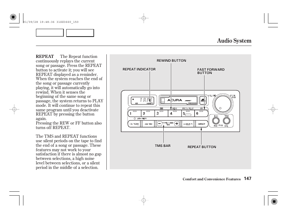 Audio system | Acura 2002 RL - Owner's Manual User Manual | Page 150 / 343