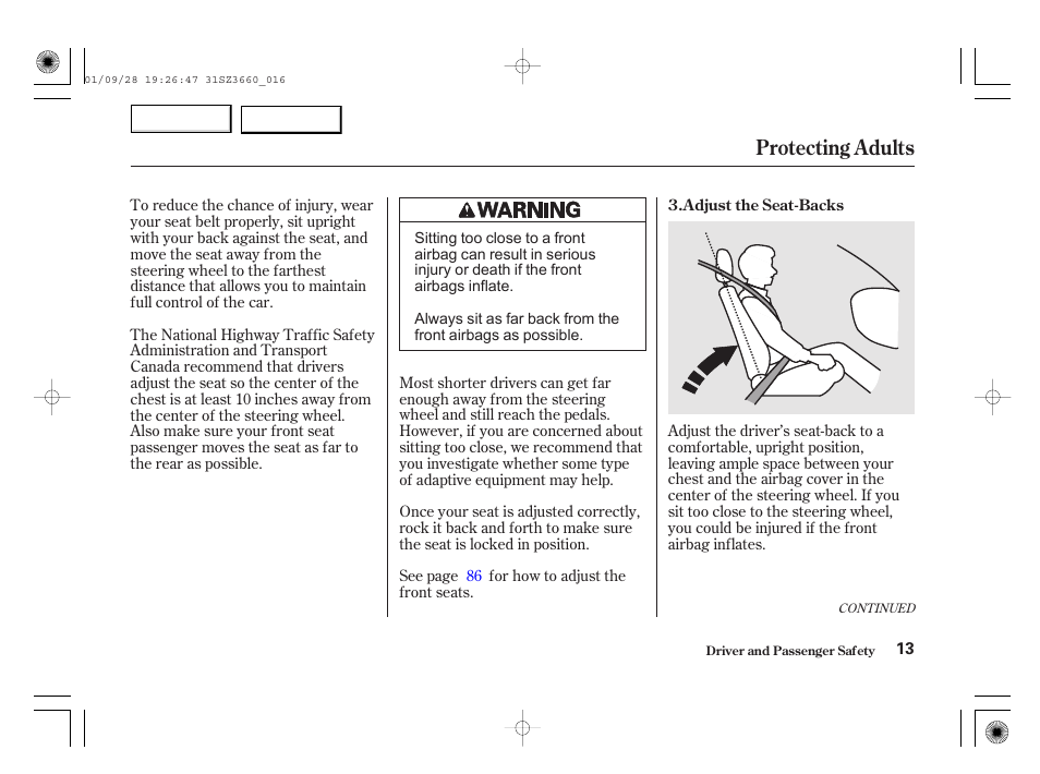 Protecting adults | Acura 2002 RL - Owner's Manual User Manual | Page 16 / 343