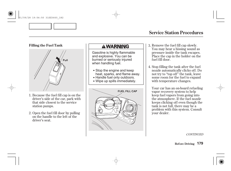 Service station procedures | Acura 2002 RL - Owner's Manual User Manual | Page 182 / 343