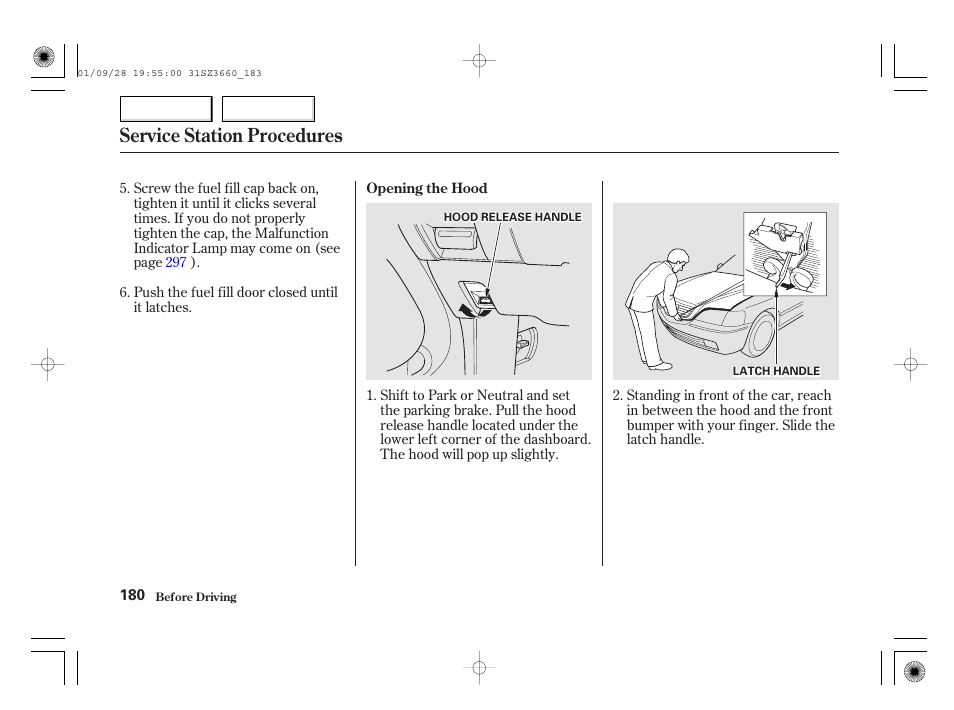 Service station procedures | Acura 2002 RL - Owner's Manual User Manual | Page 183 / 343