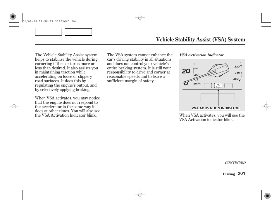 Vehicle stability assist (vsa) system | Acura 2002 RL - Owner's Manual User Manual | Page 204 / 343