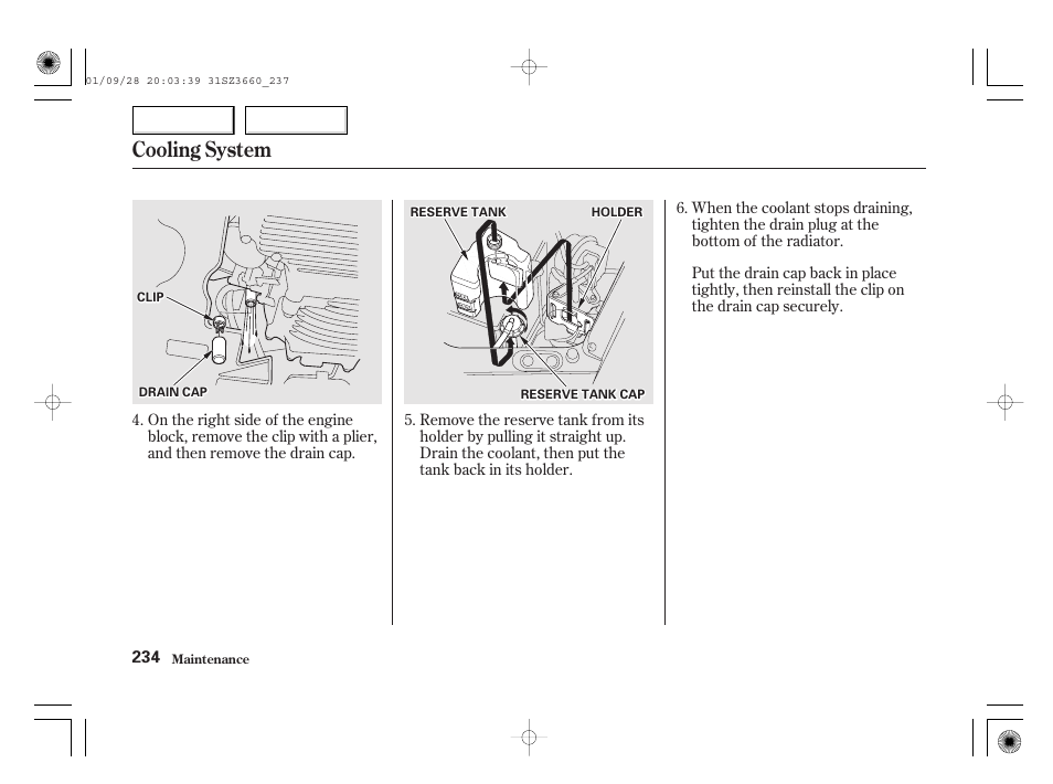 Cooling system | Acura 2002 RL - Owner's Manual User Manual | Page 237 / 343