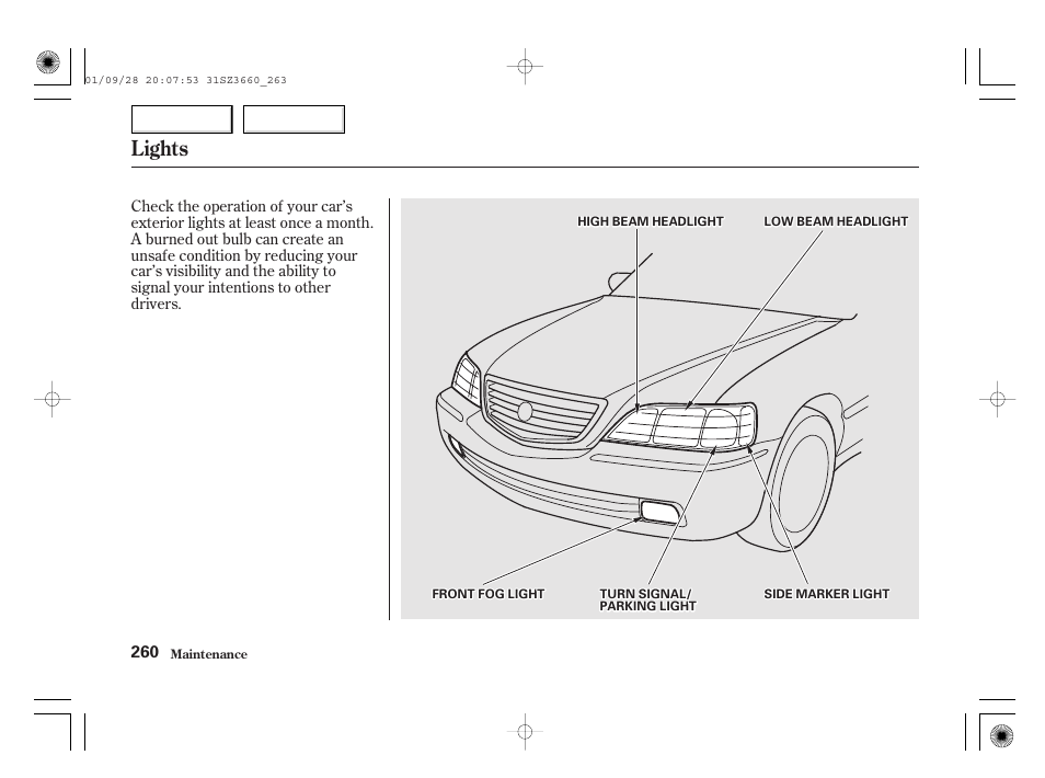 Lights | Acura 2002 RL - Owner's Manual User Manual | Page 263 / 343