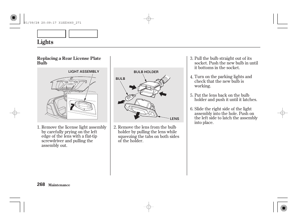 Lights | Acura 2002 RL - Owner's Manual User Manual | Page 271 / 343