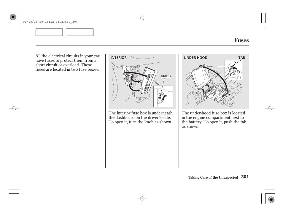 Fuses | Acura 2002 RL - Owner's Manual User Manual | Page 304 / 343