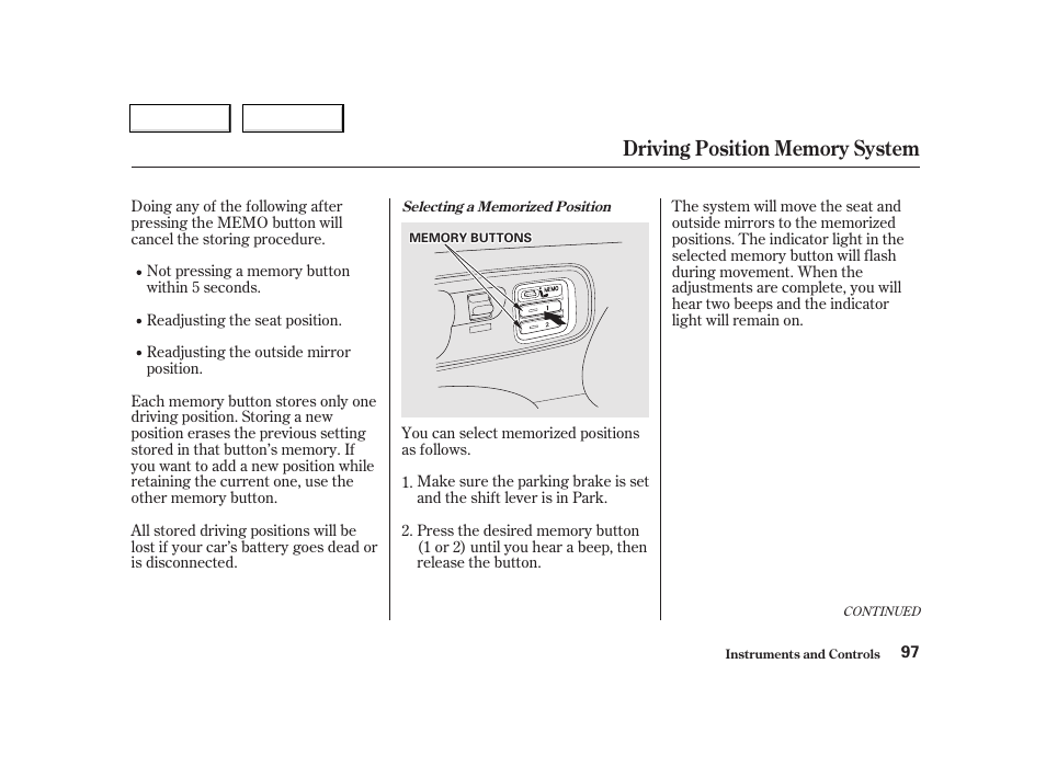 Acura 2002 TL - Owner's Manual User Manual | Page 100 / 339