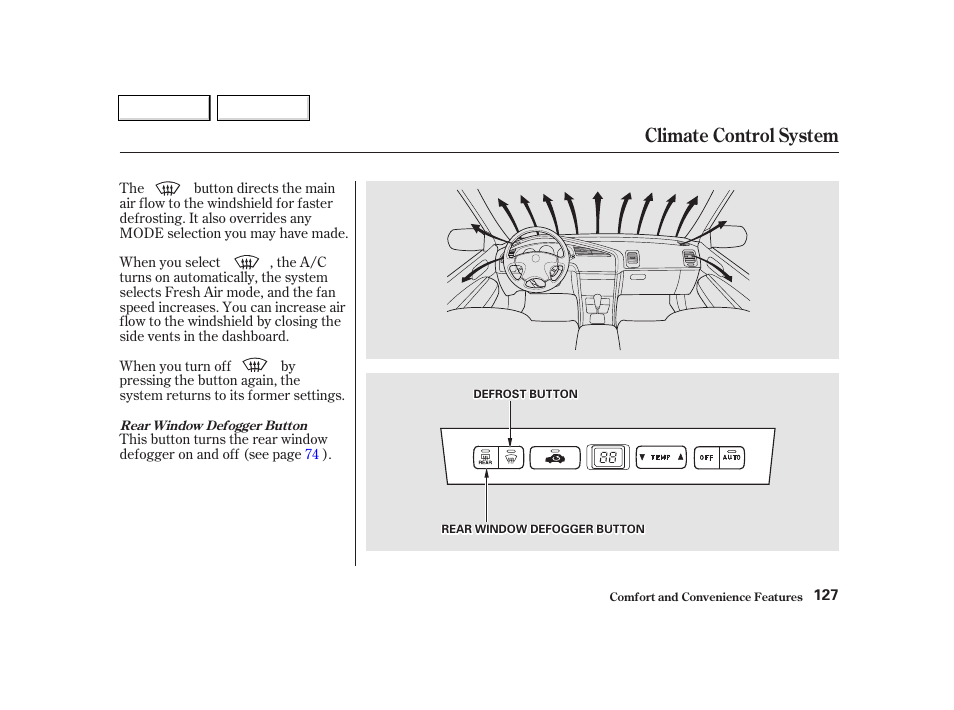 Climate control system | Acura 2002 TL - Owner's Manual User Manual | Page 130 / 339