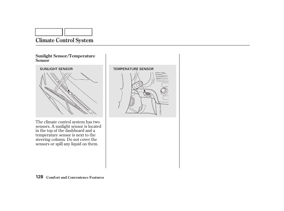 Climate control system | Acura 2002 TL - Owner's Manual User Manual | Page 131 / 339