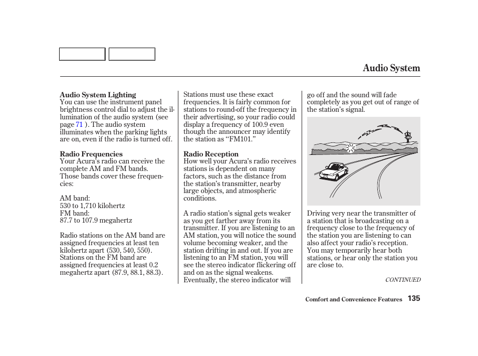 Audio system | Acura 2002 TL - Owner's Manual User Manual | Page 138 / 339