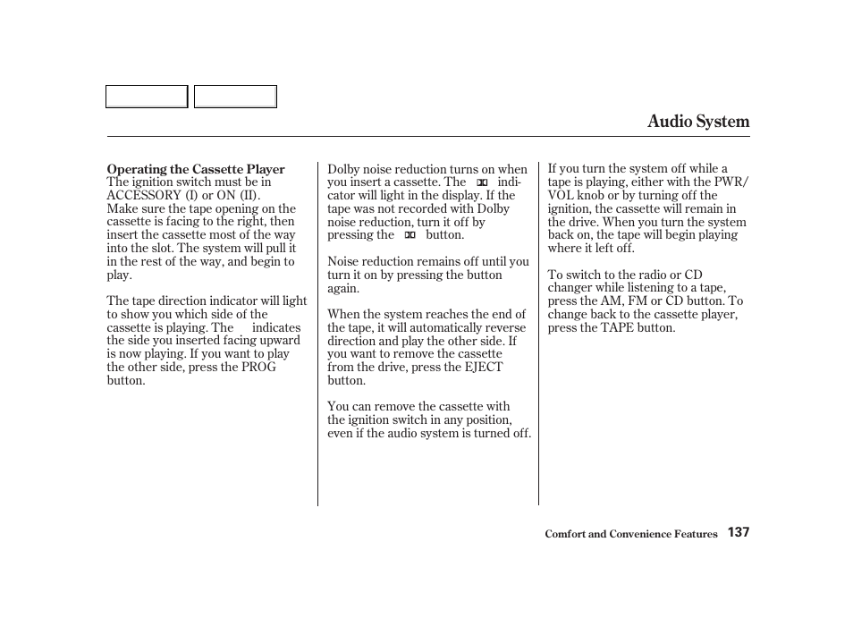 Audio system | Acura 2002 TL - Owner's Manual User Manual | Page 140 / 339