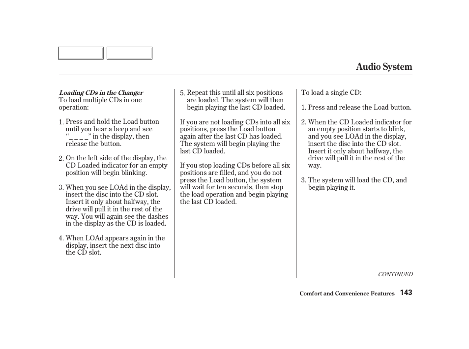 Audio system | Acura 2002 TL - Owner's Manual User Manual | Page 146 / 339