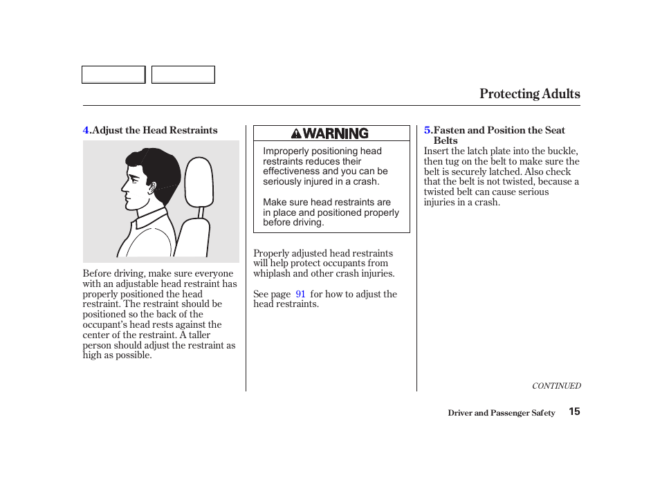 Protecting adults | Acura 2002 TL - Owner's Manual User Manual | Page 18 / 339