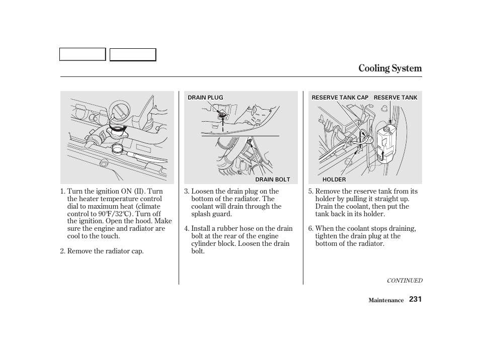 Cooling system | Acura 2002 TL - Owner's Manual User Manual | Page 234 / 339