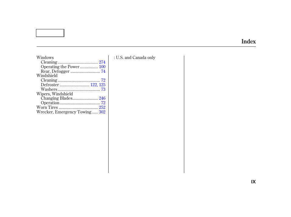 Index | Acura 2002 TL - Owner's Manual User Manual | Page 338 / 339