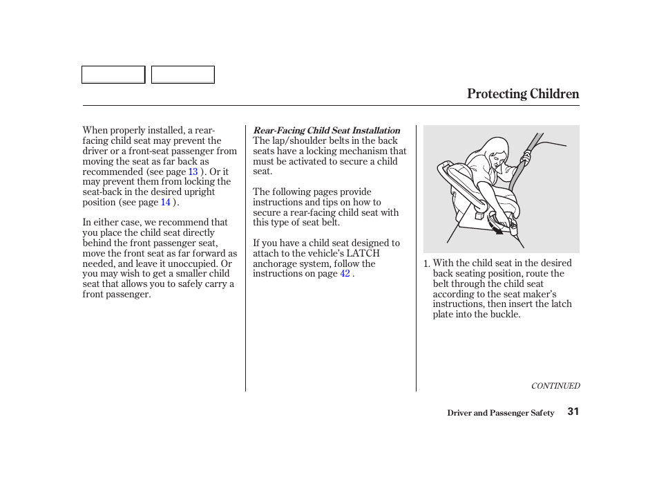 Protecting children | Acura 2002 TL - Owner's Manual User Manual | Page 34 / 339