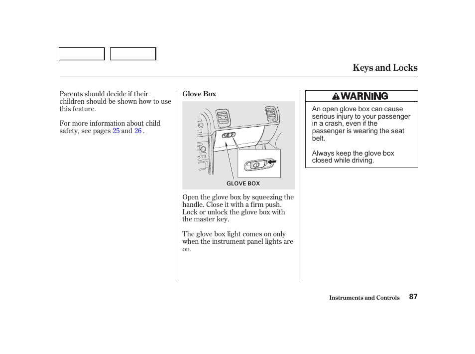 Keys and locks | Acura 2002 TL - Owner's Manual User Manual | Page 90 / 339