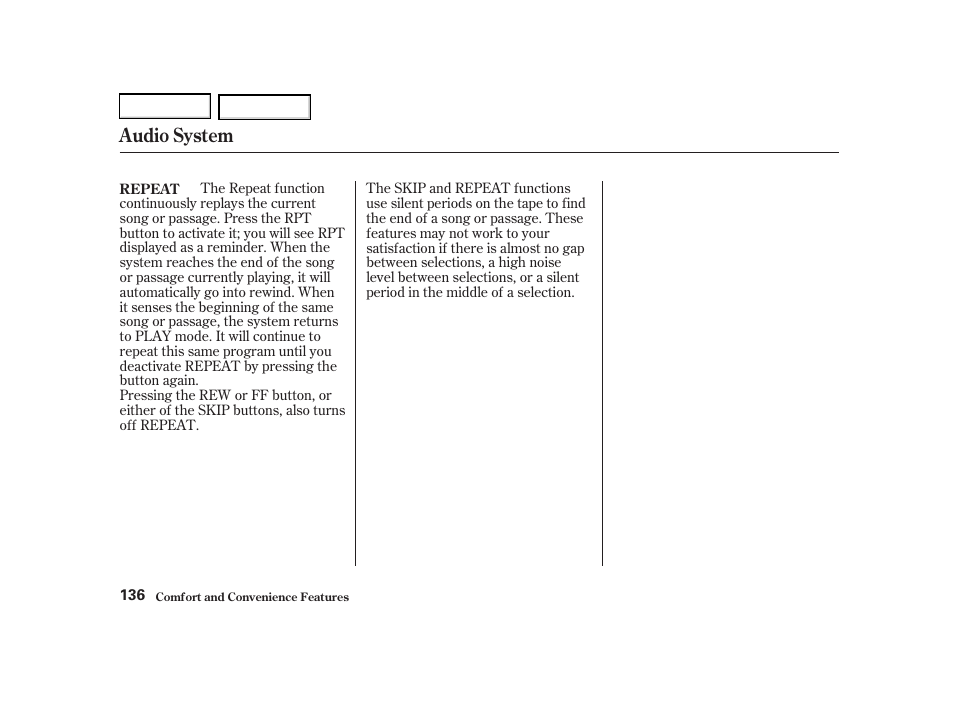 Audio system | Acura 2002 RSX - Owner's Manual User Manual | Page 139 / 320