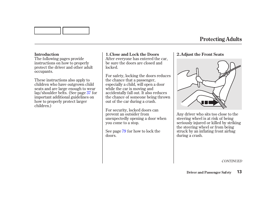 Protecting adults | Acura 2002 RSX - Owner's Manual User Manual | Page 16 / 320