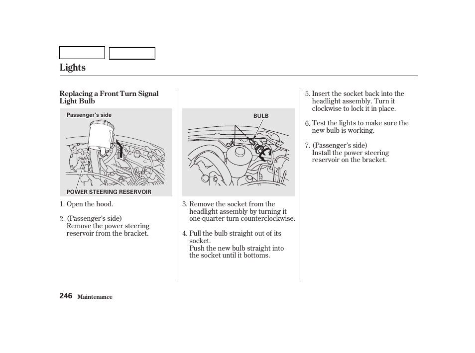 Lights | Acura 2002 RSX - Owner's Manual User Manual | Page 249 / 320