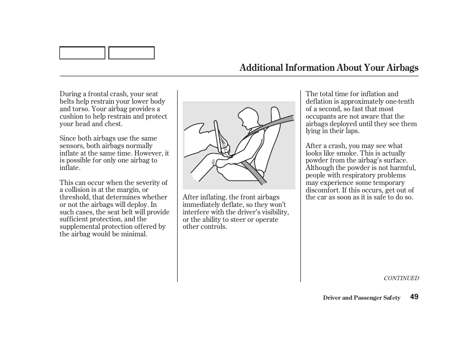 Additional information about your airbags | Acura 2002 RSX - Owner's Manual User Manual | Page 52 / 320