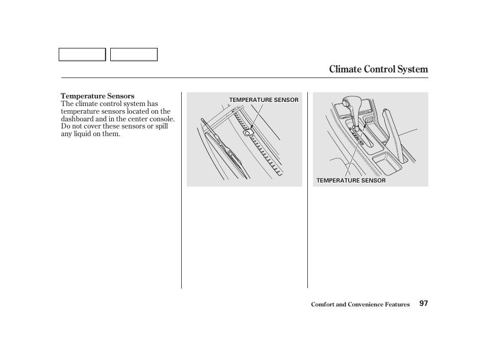 Climate control system | Acura 2002 NSX - Owner's Manual User Manual | Page 100 / 301