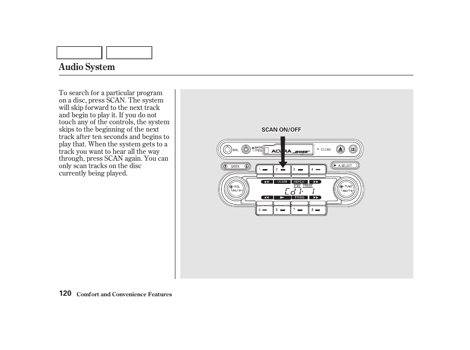 Audio system | Acura 2002 NSX - Owner's Manual User Manual | Page 123 / 301