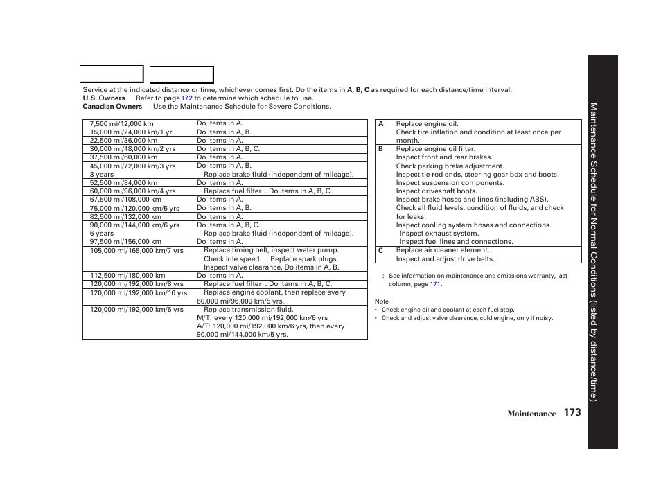 Acura 2002 NSX - Owner's Manual User Manual | Page 176 / 301